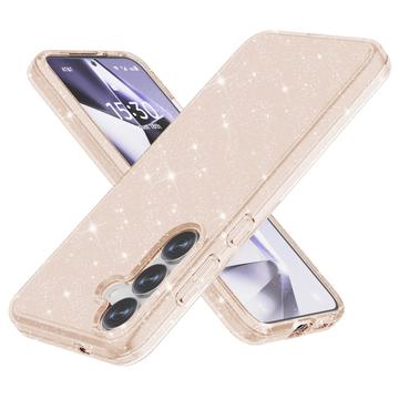 Štýlové hybridné puzdro série Glitter na Samsung Galaxy S25