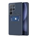 Samsung Galaxy S25 Ultra Dux Ducis Rafi II Magnetic Case with Kickstand and Card Slots - Blue