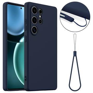Tekuté silikónové puzdro na Samsung Galaxy S25 Ultra – kompatibilné s MagSafe – Tmavomodrá