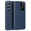 Samsung Galaxy S25 Ultra Smart Clear View Flip Case with Card Slot - Sapphire