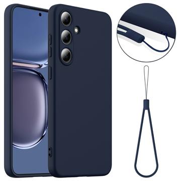 Tekuté silikónové puzdro na Samsung Galaxy S25+ – kompatibilné s MagSafe – Tmavomodrá