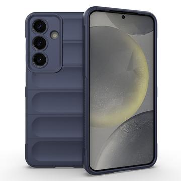 Samsung Galaxy S25+ Rugged TPU Puzdro - Tmavomodrá