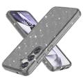 Štýlové hybridné puzdro série Glitter na Samsung Galaxy S25+ - Čierna