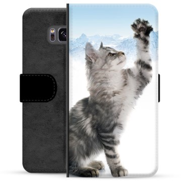 Samsung Galaxy S8 prémiové puzdro na peňaženku - Mačka
