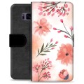 Samsung Galaxy S8 prémiové puzdro na peňaženku - Ružové kvety