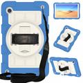Samsung Galaxy Tab A9 Heavy Duty 360 Case with Hand Strap - Sky Blue
