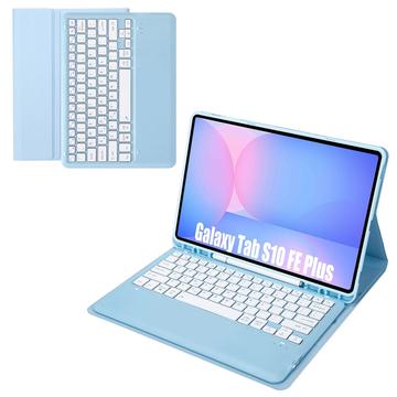 Samsung Galaxy Tab S10 FE+ puzdro na klávesnicu Bluetooth - Svetlo modrá