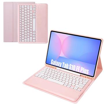 Samsung Galaxy Tab S10 FE+ puzdro na klávesnicu Bluetooth - Ružová