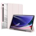 Samsung Galaxy Tab S10 FE/S9 FE Dux Ducis Toby Tri-Fold Puzdro Smart Folio - Svetlo ružová