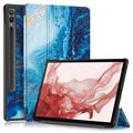 Samsung Galaxy Tab S9+ Tri-Fold Series Smart Folio puzdro – Morská Vlna