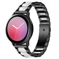 Samsung Galaxy Watch4/Watch4 Classic/Watch5/Watch6 klasický popruh z nehrdzavejúcej ocele - Pearl Grey / Black