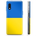Samsung Galaxy Xcover Pro puzdro TPU Ukrajinská vlajka - Žltá a svetlomodrá