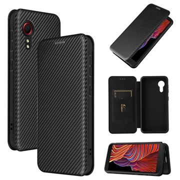 Samsung Galaxy Xcovover 5 Flip Case - uhlíkové vlákno