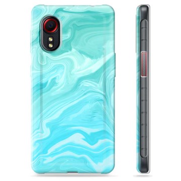 Samsung Galaxy Xcover 5 puzdro TPU - Modrý mramor