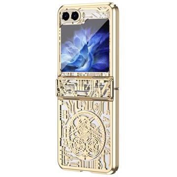 Samsung Galaxy Z Flip6 Mechanical Legend Electroplated Plastic Case - Gold