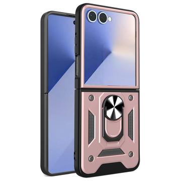 Samsung Galaxy Z Flip7 Rotary Ring Hybrid Case with Camera Shield