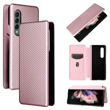 Samsung Galaxy Z Fold3 5G Flip Case - uhlíkové vlákno