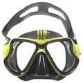 Maska potápania s potápkou s Universal Action Camera Mount - žltá / čierna