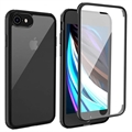 Shine&Protect 360 ​​iPhone 7/8/SE (2020)/SE (2022) hybridných puzdier - Čierna / Priehľadná