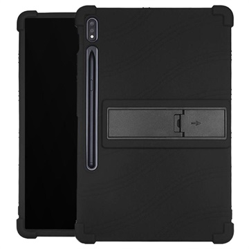 Vysunutá séria Samsung Galaxy Tab S7+ Silikónový puzdro - Čierna