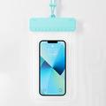 Sliding Mechanism Smartphone Waterproof Case - 7.2" - Blue