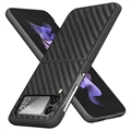 Tenké Puzdro Samsung Galaxy Z Flip4 - Uhlíkové Vlákno - Čierne