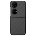 Huawei P50 Pocket Slim Cover - uhlíkové vlákno - čierna