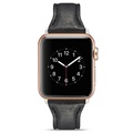 Apple Watch Series 9/8/SE (2022)/7/SE/6/5/4/4/3/2/1 Slim Leather Race - 41 mm/40 mm/38 mm - čierna