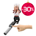 Smart Wireless Selfie Stick s rotáciou 360 stupňov - čierna