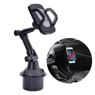 Smartphone Car Holder for Car Cup Holder - 4.7"-6.7" - Black