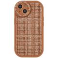 TPU puzdro Canvas na iPhone 14 Plus - Hnedá