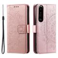 Sony Xperia 1 VI Séria Mandala Puzdro - Ružové zlato