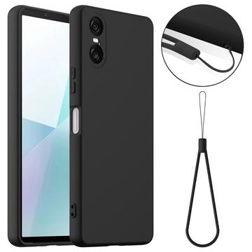 Tekuté silikónové puzdro na Sony Xperia 10 VI – kompatibilné s MagSafe – Čierne