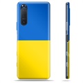 Sony Xperia 5 II puzdro TPU Ukrajinská vlajka - Žltá a svetlomodrá