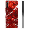 Sony Xperia L4 puzdro TPU - Červený mramor
