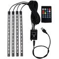 Sound-Activated Interior Neon Car LED Strip Light - 4 Pcs., 36 LEDs