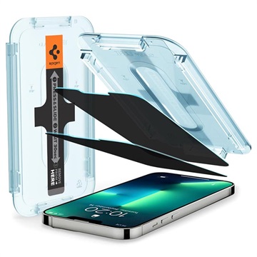 Spigen Glas.Tr EZ Fit Privacy Privacy iPhone 13/13 Pro/14/16e Screen Protector - 2 ks.