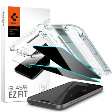 Spigen Glas.Tr EZ Fit Privacy Privacy iPhone 15 Screen Protector - 2 ks.