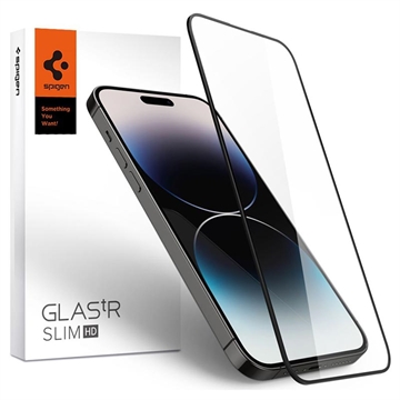 Spigen Glas.tR Slim HD iPhone 14 Pro Max ochranca obrazovky s teplotou skla - čierna