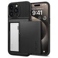 iPhone 15 Pro Spigen Slim Armor CS Case - Čierna