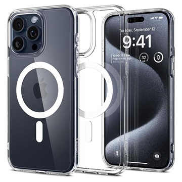 iPhone 15 Pro Max Spigen Ultra Hybrid Mag Case - Bílá / Čirá