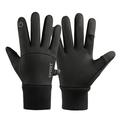Športové pánske zateplené rukavice s dotykovým displejom - čierne
