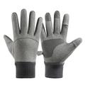 Športové pánske zateplené rukavice s dotykovým displejom - sivé