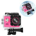 Sports Sj60 nepremokavý 4K akčný fotoaparát WiFi (Otvorená krabica - Objem) - horúca ružová