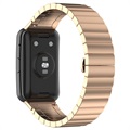 Huawei hodinky Fit s popruhom z nehrdzavejúcej ocele s motýľovou sponou - ružové zlato
