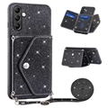 Puzdro Stardust Samsung Galaxy A14/A14 5G s Držiakom Karty - Čierne