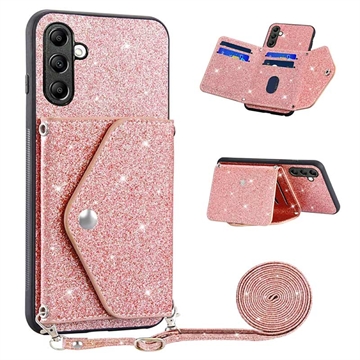 Puzdro Stardust Samsung Galaxy A14/A14 5G s Držiakom Karty - Ružová