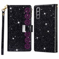 Séria Starlight Samsung Galaxy S22 5G Wallet Case - Black