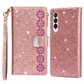 Séria Starlight Samsung Galaxy Z Fold4 Peňaženka - Ružové Zlato