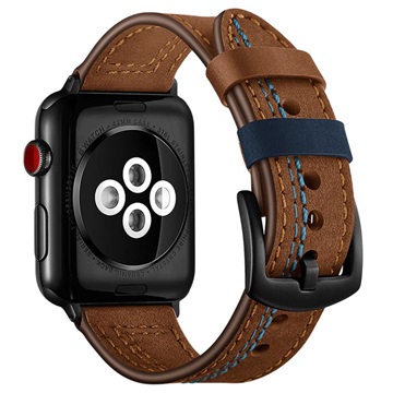 Apple Watch Series 9/8/SE (2022)/7/SE/6/5/4/4/3/2/1 Stitched Leather Rap - 45 mm/44 mm/42 mm